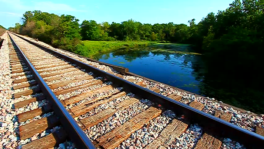 Railroad tracks go on for miles in northern Illinois