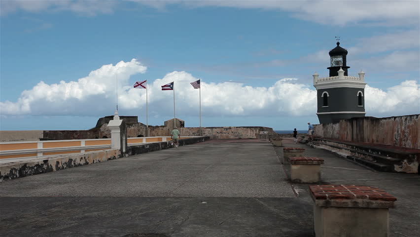 Castillo San Felipe del Morro Fort San Juan lighthouse. Morro Castle, a 16th century citadel in San Juan, Puerto Rico. Built in 1539 by Spain to protect from British and other country invasion.