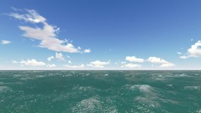 Render over a sea surface. Stock video
