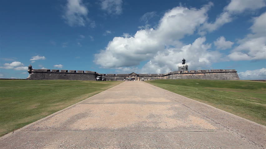Castillo San Felipe del Morro Fort San Juan entrance. Morro Castle, a 16th-century citadel located in Puerto Rico. Built in 1539 by Spain to protect from British and other country nation invasion.