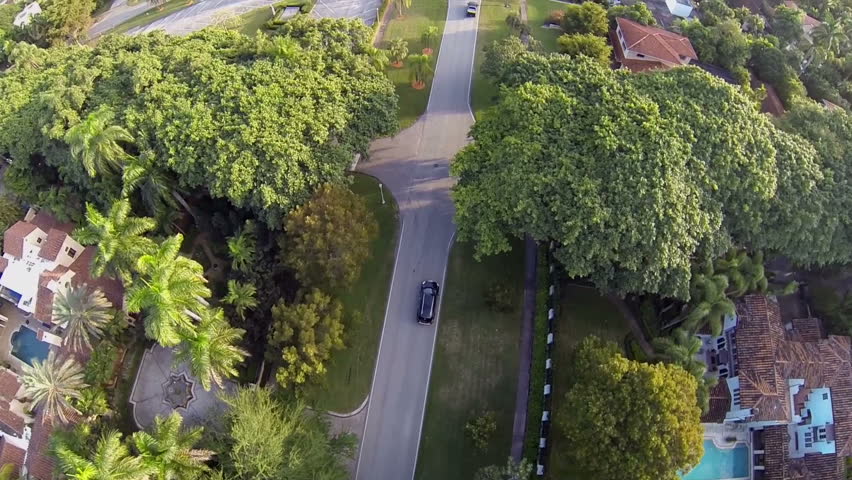 Neighborhood Historic Coral Gables Florida Stock Footage Video (100% 