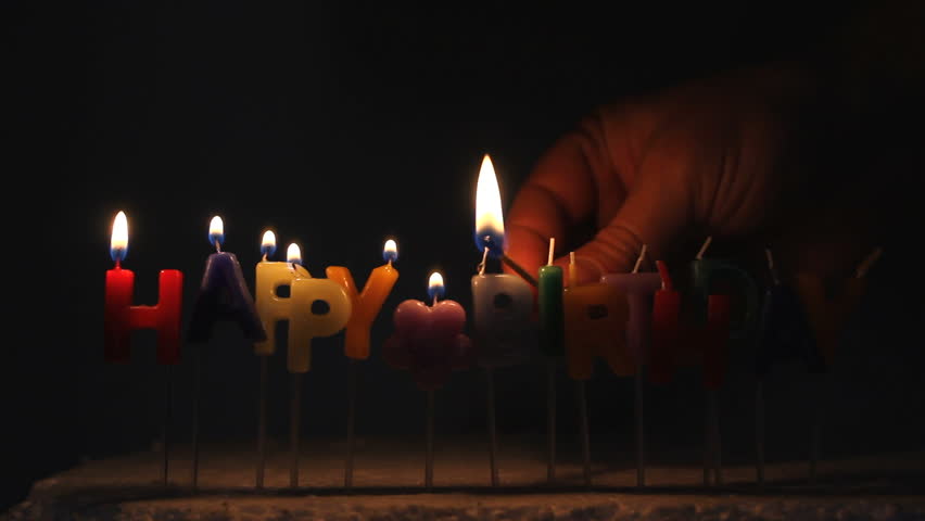 Happy Birthday Colored Candles Lights Stock Footage Video 100 Royalty Free Shutterstock