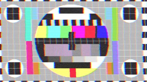 Test pattern TV, bad signal (29,97 fps)