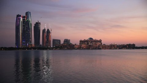 Beginning of the sunset in Abu Dhabi