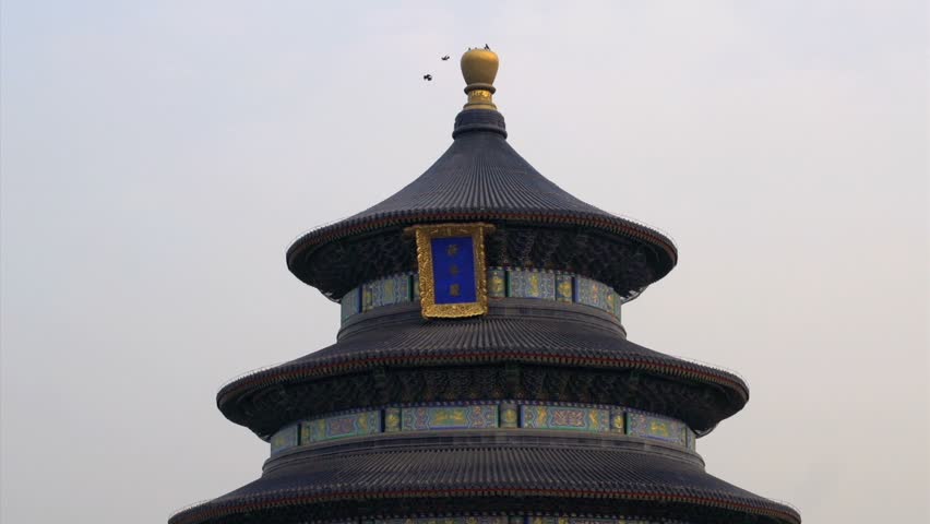Tilt down to the Temple of Heaven