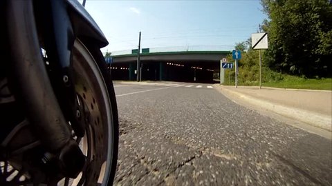 Motorcycle wheel view