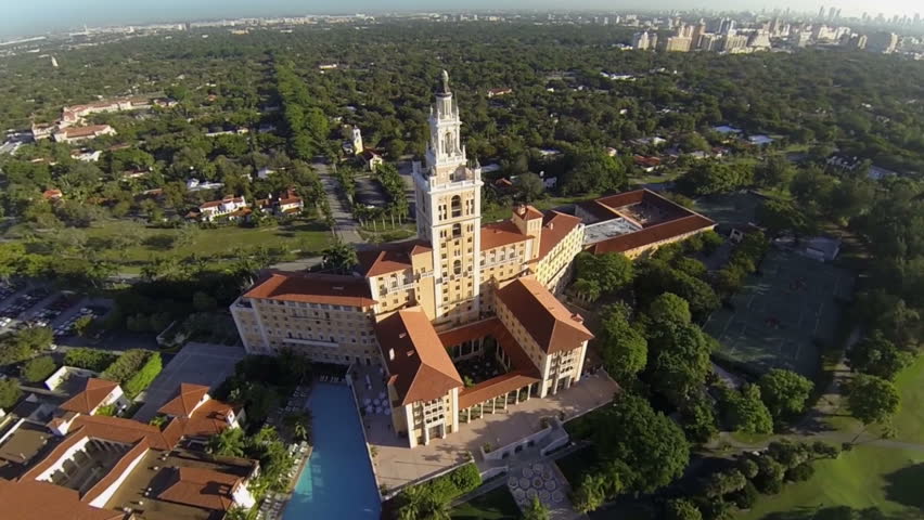 Biltmore Hotel in Coral Gables, Florida Aerial view