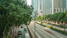 4k hyperlapse video of a busy street in Hong Kong