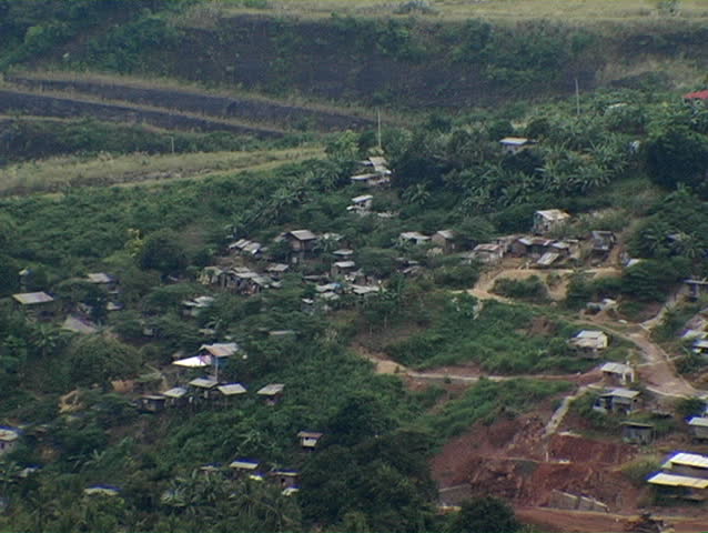 Pan from a rural shanty town to Cebu City, Philippines.