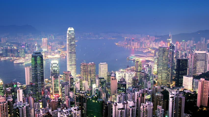 Hong Kong Timelapse from Day Stock Footage Video (100% Royalty-free ...