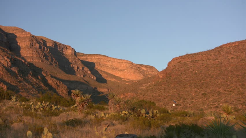 Sunset timelapse of Dog Canyon in the Sacramento Mountains at Oliver Lee Memorial State Park in New Mexico, USA.