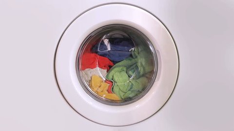 Washing machine turning - front view