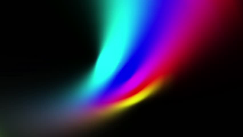 graphic abstract rainbow on black Stock Footage Video (100% Royalty