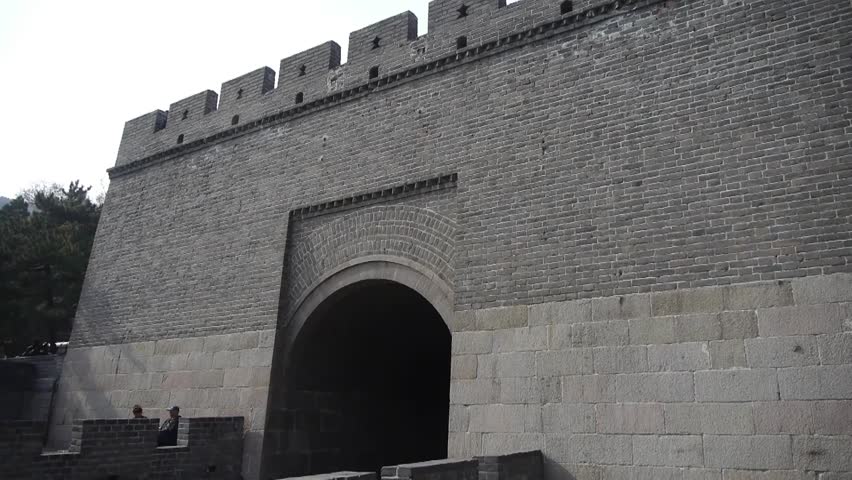 Ancient city Great Wall texture.roof of Forbidden City palace.Weathering of masonry. gh2_05723