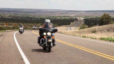 Route 66, motorcycle trip. On the road.
