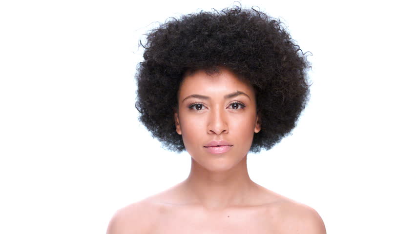 Girl with afro white