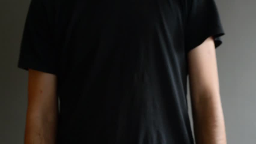 Man holding blank white banner with copy space for your text. 1920x1080, 1080p, hd format