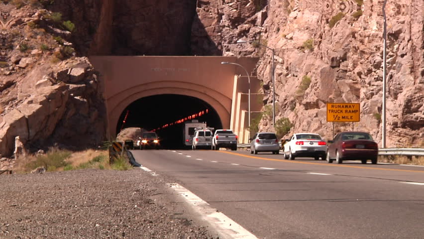 The Queen Creek Tunnel on US 60 in Superior, Arizona. 