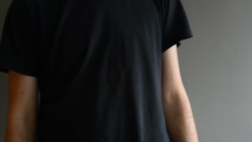 Man holding blank white paper banner with copy space for your text. 1920x1080, 1080p, hd format