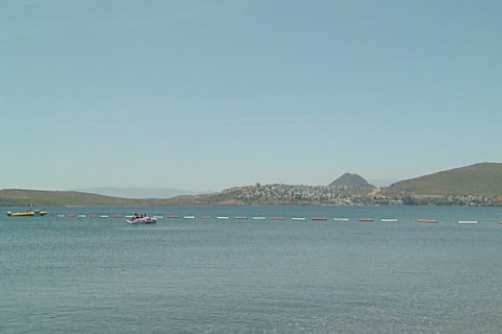City and overview of the coastline in Turkey