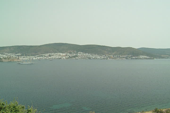 City and overview of the coastline in Turkey