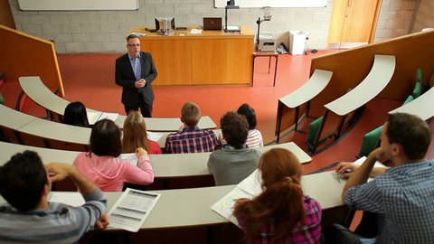 Lecturer Speaking to His Class Stock Footage Video (100% Royalty-free) 5276546 | Shutterstock