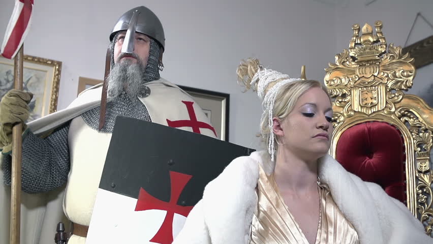 Mistress makes an order to a knight