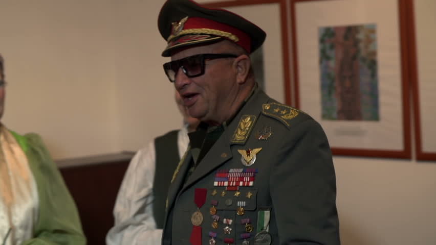 Prized colonel with numerous badges joins the company