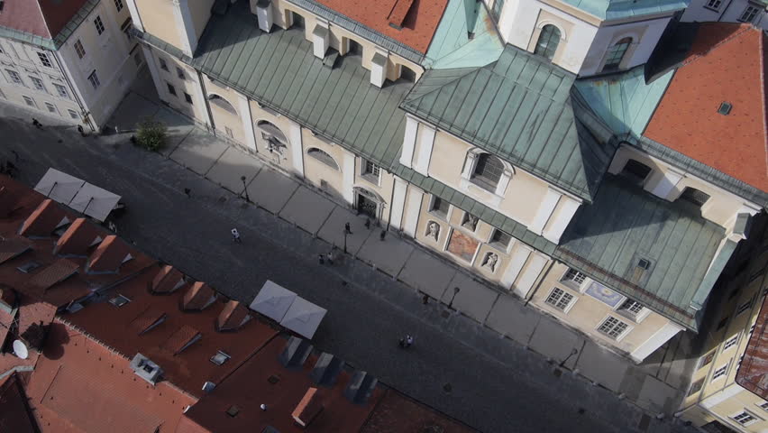 AERIAL: Old renaissance town