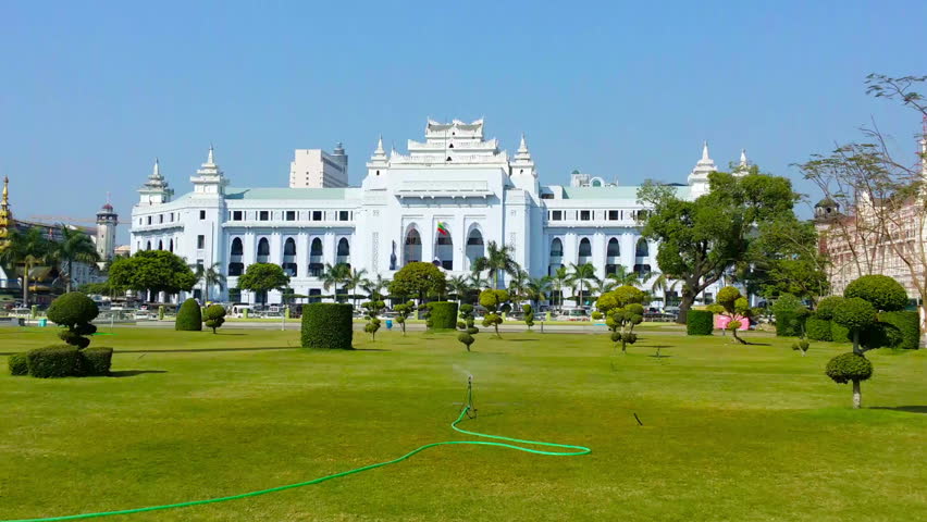Video 1920x1080 - Yangon City Hall. Myanmar (Burma)