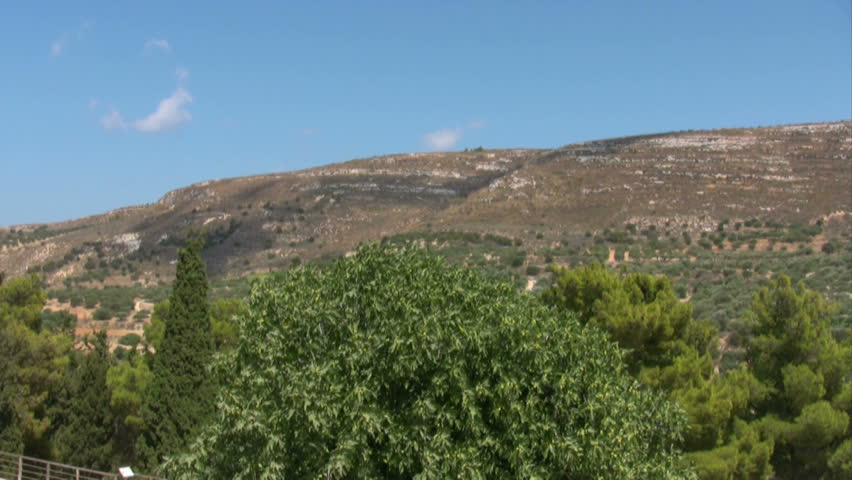 Mountain view at Crete. This clip was filmed near Knossos