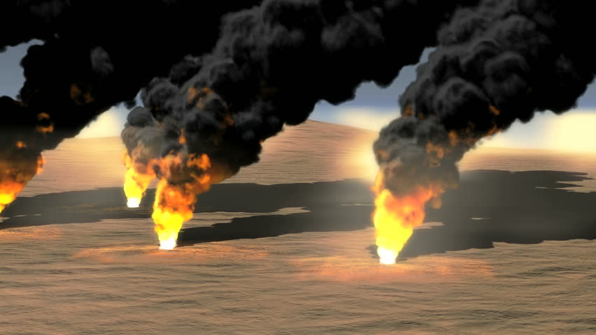 Oil Field burning