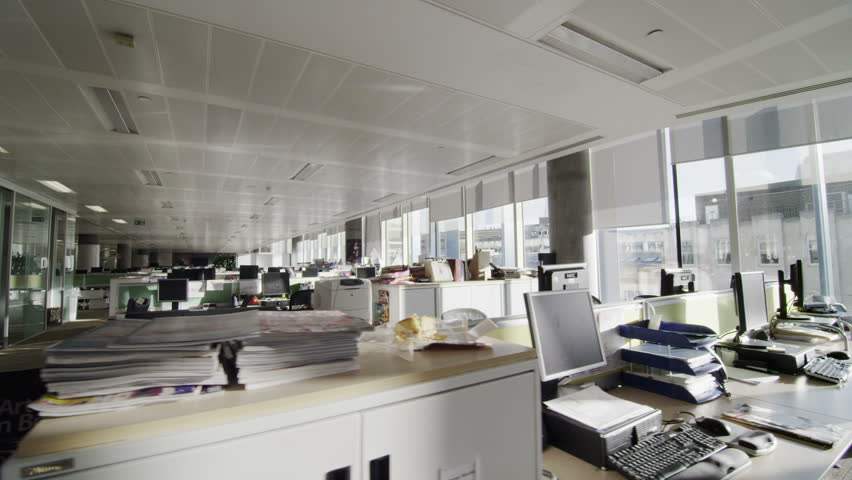 Interior View of Empty Office Stock Footage Video (100% Royalty-free