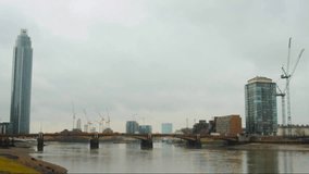  View of the Lambeth Bridge from the Vauxhall Bridge in London, UK