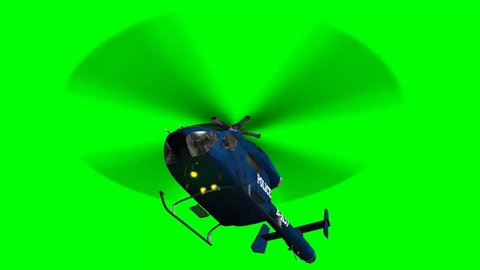 Police Helicopter Fly Green Screen Stock Footage Video (100% Royalty ...