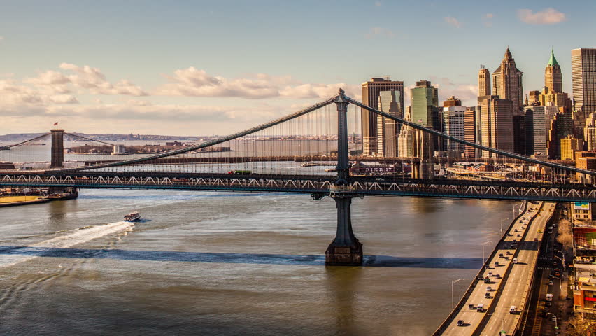 Manhattan Bridge And Brooklyn Bridge Stock Footage Video 100 Royalty Free Shutterstock