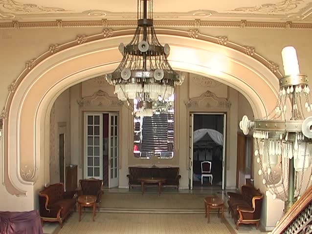 Big hall with chandelier