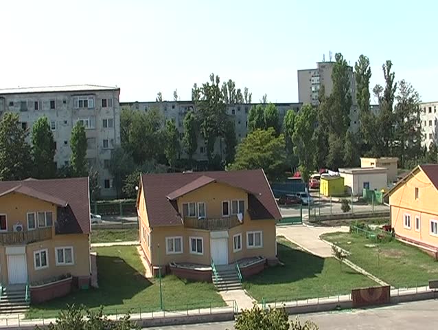 Houses and apartment buildings