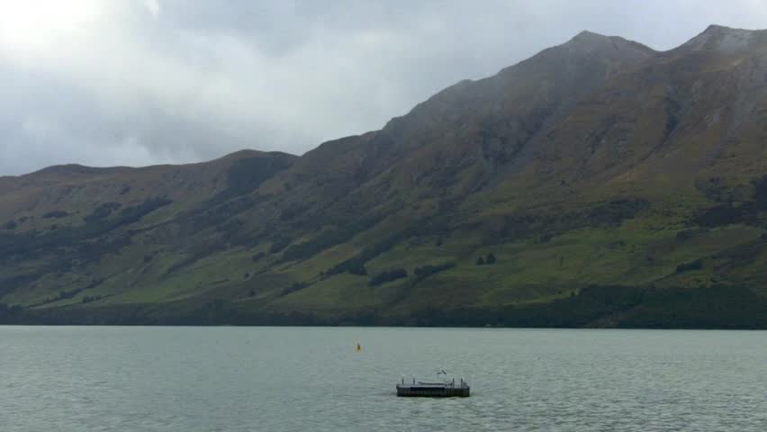 Landscape from Glenorchy wharf on lake wakatipu Otago, Glenorchy  New Zealand.