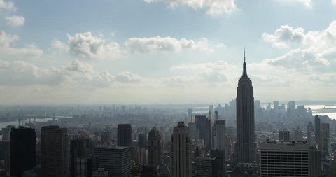 US - 4K Lapse Of The Empire State Building And Downtown Manhattan, New York, 2013