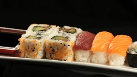 Sushis rotating. Find similar clips in our portfolio.