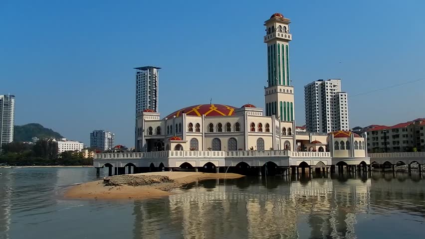 The Floating Mosque Penang Malaysia Stock Footage Video 100 Royalty Free 5763107 Shutterstock