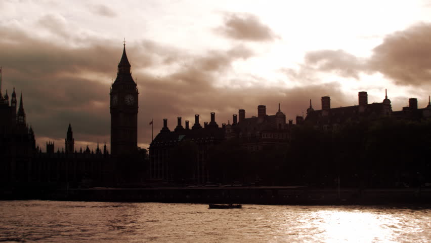 Westminster palace in the evening in London, England