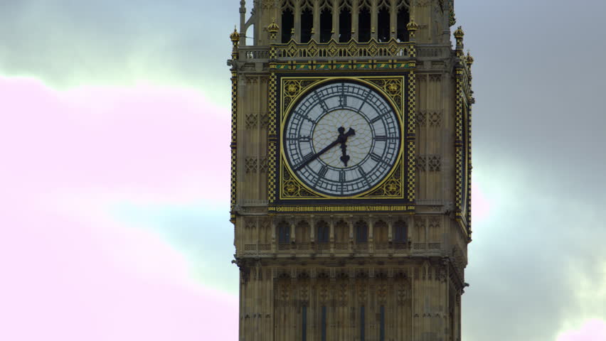 Extreme close-up of Big Ben dial
