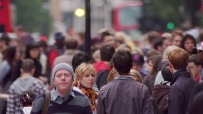LONDON, UK - OCTOBER 8, 2011: People and traffic on Oxford Street.