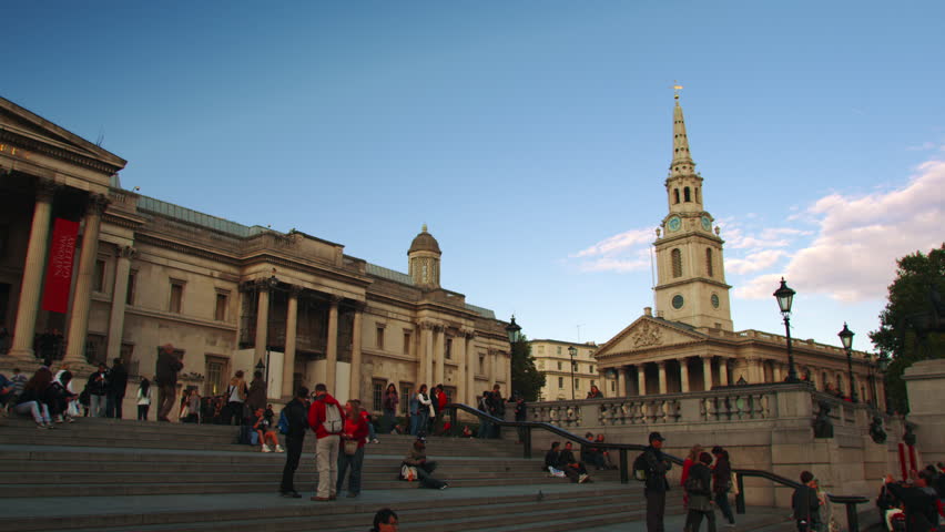 LONDON, UK - OCTOBER 7, 2011: National Gallery and St. Martin-in-the-Fields.