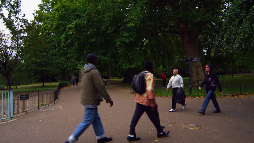 LONDON, UK - OCTOBER 8, 2011: People in Saint James Park.