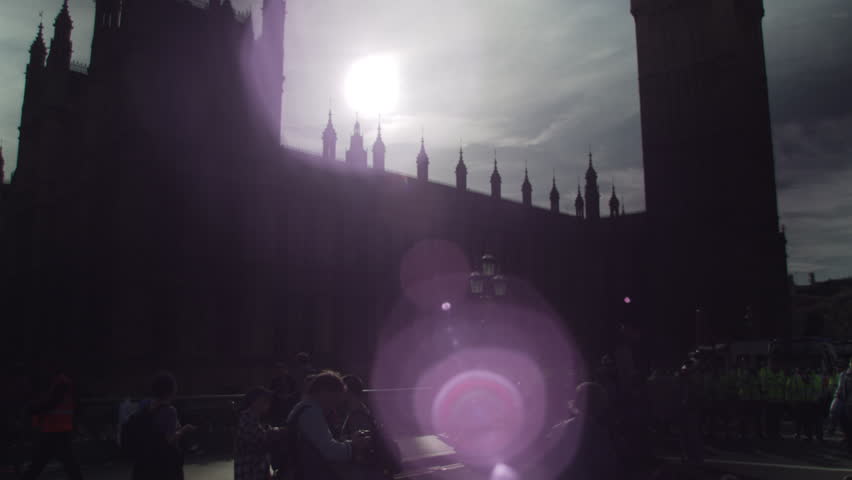LONDON, UK - OCTOBER 9, 2011: Blinded by the sunlight by Big Ben