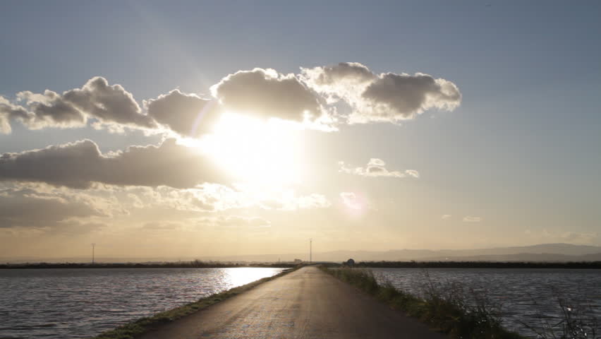 sunset in the lagoon