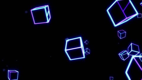 shiny cubes seamless background Video stock